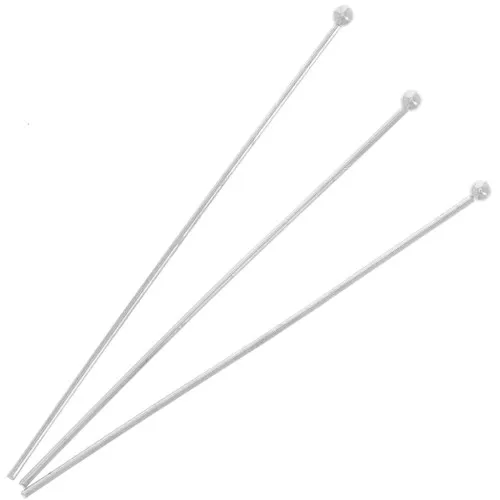 Clous tête boule 50x0.8 mm Argenté x25