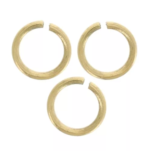 Anneaux ouverts 3x0.4 mm - Acier inoxydable 316L Doré x50