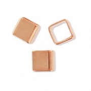 Perle tube carré 2.5 mm doré rose x10|raw }}