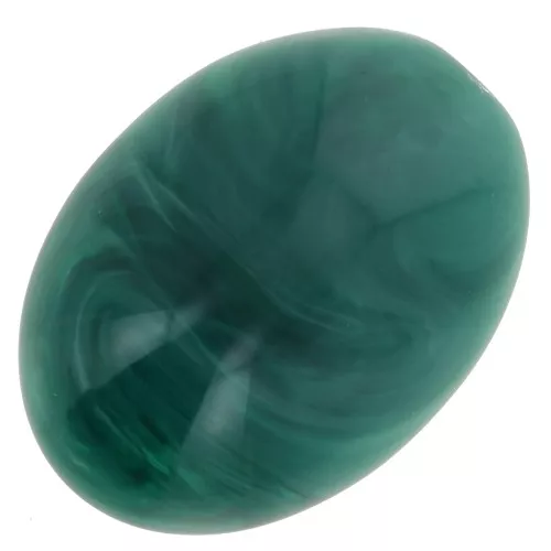 Cabochon ovale 18x13 mm en résine - Vert bouteille marbré x1