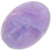 Cabochon ovale 14x10 mm en résine - Lavande marbré x1