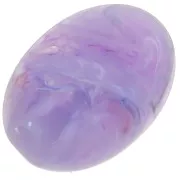 Cabochon ovale 18x13 mm en résine - Lavande marbré x1