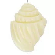 Ecru - Perle coquillage 17x12 mm en plastique - Ecru x1 Perle coquillage 17x12 mm en plastique - Ecru x1