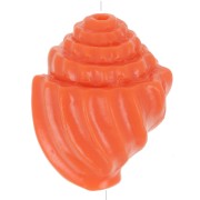 Perle coquillage 17x12 mm en plastique - Orange corail x1|raw }}