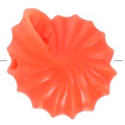 Perles coquillage 12 mm en plastique - Orange corail x8