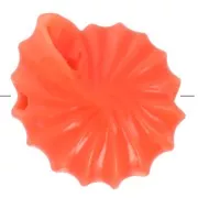 Perles coquillage 12 mm en plastique - Orange corail x8