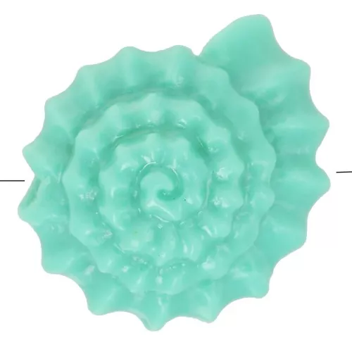Perles coquillage 12 mm en plastique - Vert d'eau x8