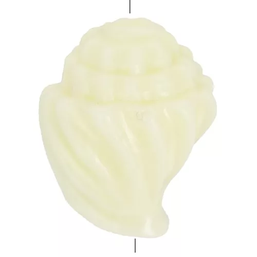 Perles coquillage 12x9 mm en plastique - Ecru x8