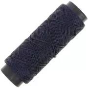 Fil plat en polyester ciré Slam Cord pour micro macramé 0.6 mm - Bleu nuit x100m