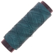 Fil plat en polyester ciré Slam Cord pour micro macramé 0.6 mm - Vert canard x100m