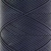 Fil plat en polyester ciré Slam Cord pour micro macramé 0.8 mm - Bleu nuit x100m