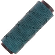 Fil plat en polyester ciré Slam Cord pour micro macramé 0.8 mm - Vert canard x100m|raw }}