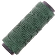 Fil plat en polyester ciré Slam Cord pour micro macramé 0.8 mm - Vert foncé x100m|raw }}