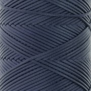 Fil plat en polyester ciré - Slam Cord pour micro macramé 1 mm - Bleu nuit x100m