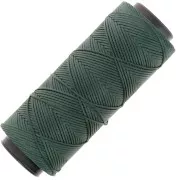 Fil plat en polyester ciré - Slam Cord pour micro macramé 1 mm - Vert foncé x100m