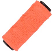 Fil plat en polyester ciré - Slam Cord pour micro macramé 1 mm - Orange fluo x100m