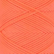 Fil plat en polyester ciré - Slam Cord pour micro macramé 1 mm - Orange fluo x100m