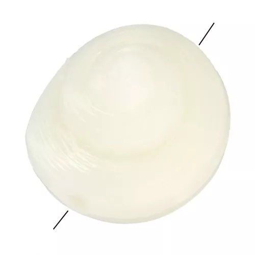 Perle coquillage en résine 9 mm - Ecru x6