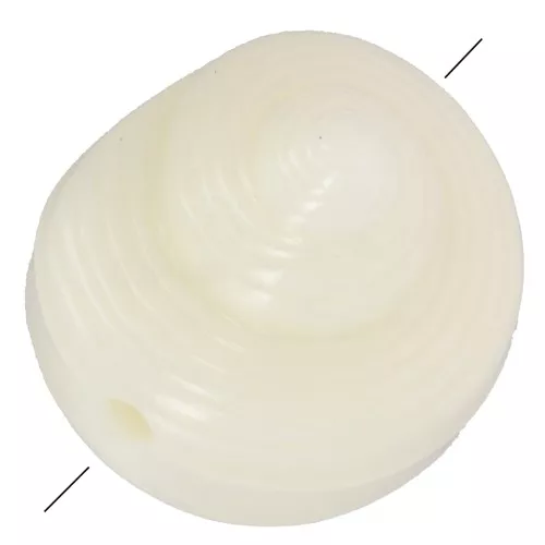 Perle coquillage en résine 12 mm - Ecru x5