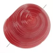 Perle coquillage en résine 14 mm - Terre de Sienne x4