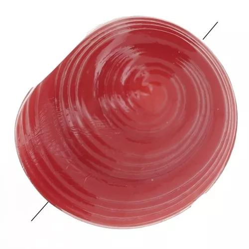 Perle coquillage en résine 14 mm - Terre de Sienne x4