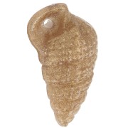 Pendentif coquillage 18x11 mm en résine opaque - Bronze marbré