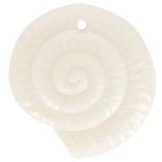 Pendentif coquillage 21 mm en résine opaque - Ecru x1|raw }}