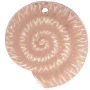 Pendentif coquillage 21 mm en résine opaque - Marron clair x1