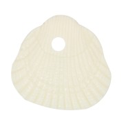 Sequins coquillages 10x10.5 mm en résine opaque - Ecru x6