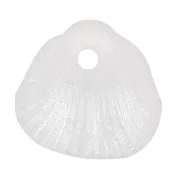 Sequins coquillages 10x10.5 mm en résine opaque - Blanc nacré x6