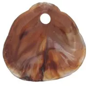 Sequins coquillages 17x18 mm résine opaque - Marbré Marron clair - Marron foncé x4