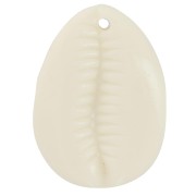 Pendentif cauri en résine 22x16 mm - Ecru x1|raw }}