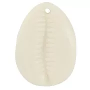 Ecru - Pendentif cauri en résine 22x16 mm - Ecru x1 Pendentif cauri en résine 22x16 mm - Ecru x1