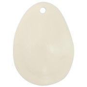 Pendentif cauri en résine 22x16 mm - Ecru x1