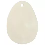 Pendentif cauri en résine 22x16 mm - Ecru x1