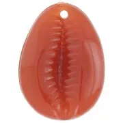 Brun - Pendentif cauri en résine 22x16 mm - Brun rouge x1 Pendentif cauri en résine 22x16 mm - Brun rouge x1