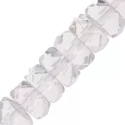 Rondelles facettées 6x3 mm Crystal x25