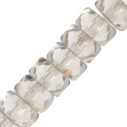 Perles rondelles Heishi facettées 6x3 mm - Crystal AB x25|raw }}