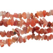 Perles chips 8 - 11 mm en pierre gemme  - Agate rouge x80cm|raw }}