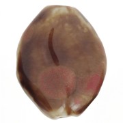 Perle torsadée 28x21.5 mm en céramique - Marron - Marbré rouge x1|raw }}
