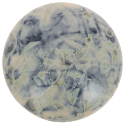Cabochon rond en verre par Puca® 25 mm - Black Stony Beige x1