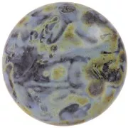 Cabochon rond en verre par Puca® 25 mm - Black Stony Blue x1