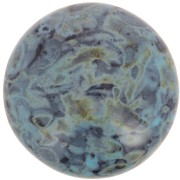 Cabochon rond en verre par Puca® 25 mm - Black Stony Blue Green x1|raw }}