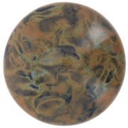 Cabochon rond en verre par Puca® 25 mm - Black Stony Orange x1|raw }}
