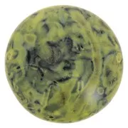 Cabochon rond en verre par Puca® 18 mm - Black Stony Beige Yellow x1