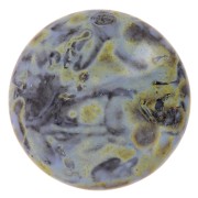 Cabochon rond en verre par Puca® 18 mm - Black Stony Blue x1|raw }}