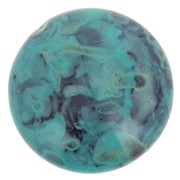 Cabochon rond en verre par Puca® 18 mm - Black Stony Emerald x1|raw }}