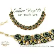 Perles en verre Arcos® par Puca® 5x10 mm - Trendy Fern Green Mat x10g