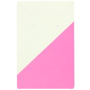 Lot de 10 cartes supports bijoux 9x6 cm - Motif graphique - Vert pâle - Rose |raw }}