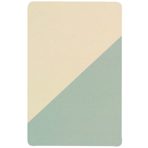 Lot de 10 cartes supports bijoux 9x6 cm - Motif graphique - Kaki - Olive